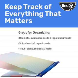 Bloco de notas para pasta de arquivo - Pacote com 12 