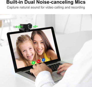 Câmera Web AUSDOM A340 HD 1080p/30fps para videochamadas, foco automático e microfone