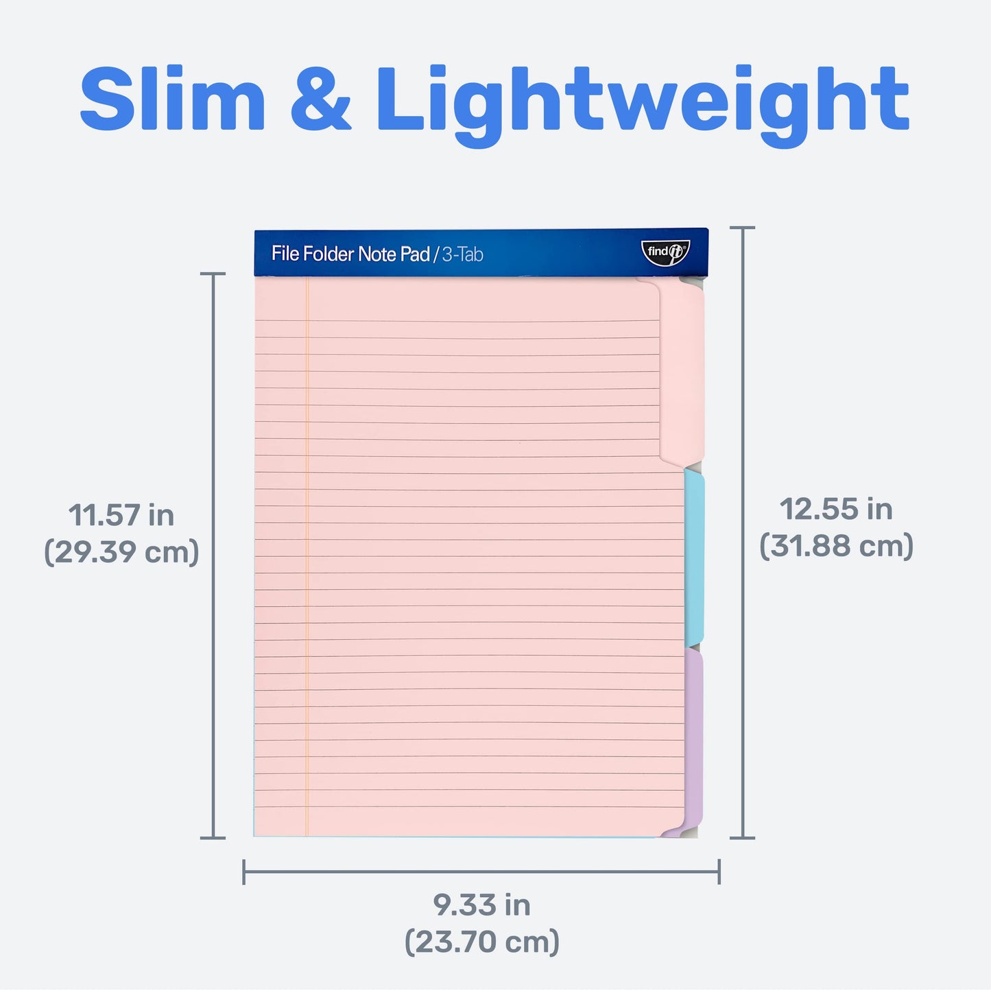 Bloco de notas para pasta de arquivo - Pacote com 12 