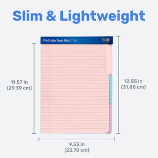 Bloco de notas para pasta de arquivo - Pacote com 12 