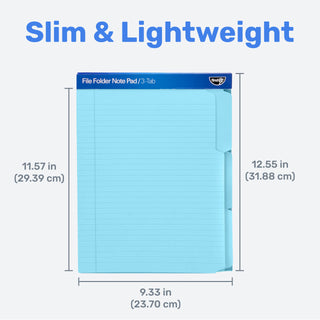 Bloco de notas para pasta de arquivo - Pacote com 12 