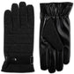 Isotoner Mens Faux Leather Touch Screen Driving Gloves Black M