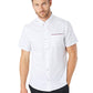 7 Diamonds Men's Highway Star 4-Way Stretch Geometric Print Slim Fit Short Sleeve Shirt (XX-Large, White)
