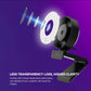 Webcam PAPALOOK PA552 para transmissão ao vivo com anel de luz