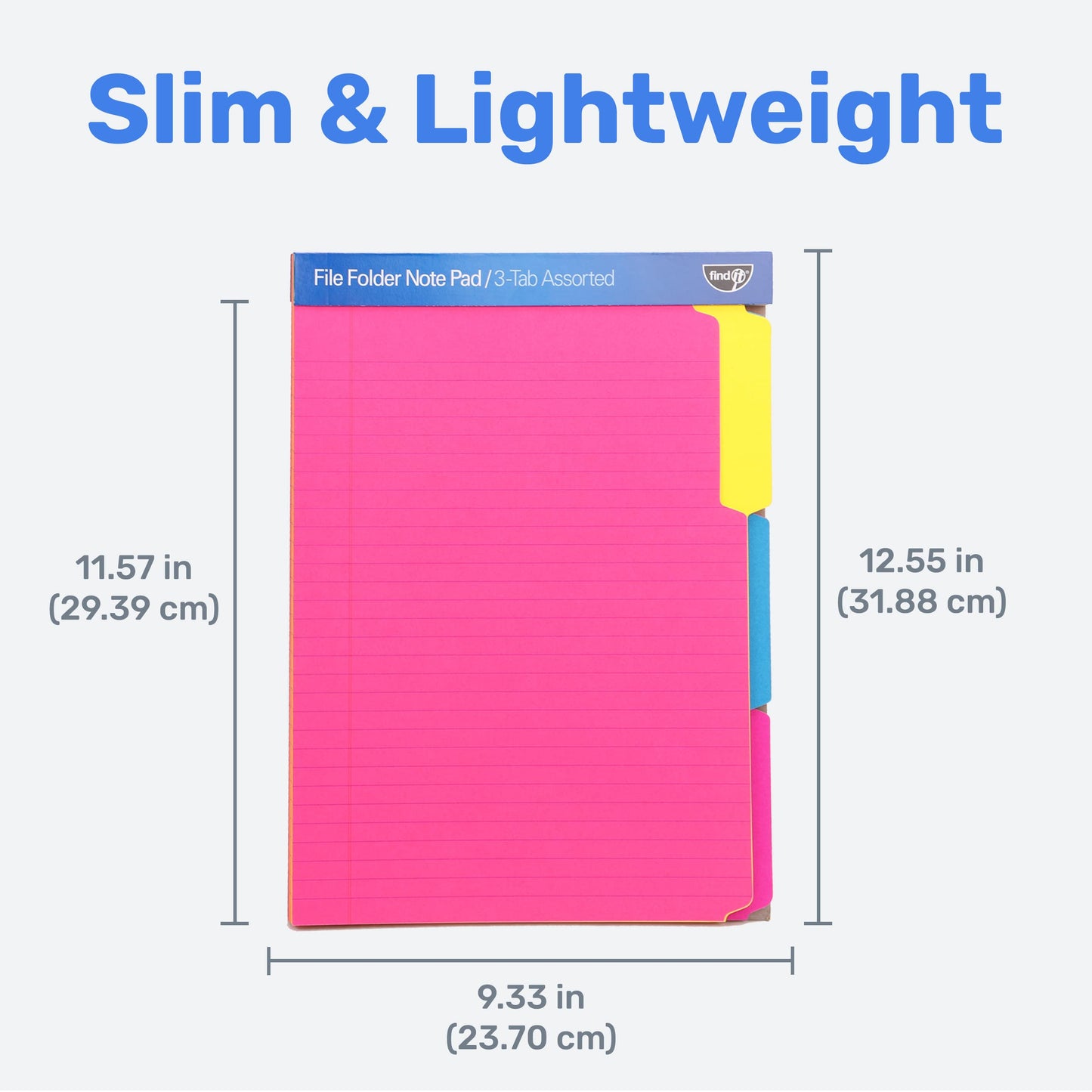 Bloco de notas para pasta de arquivo - Pacote com 12 