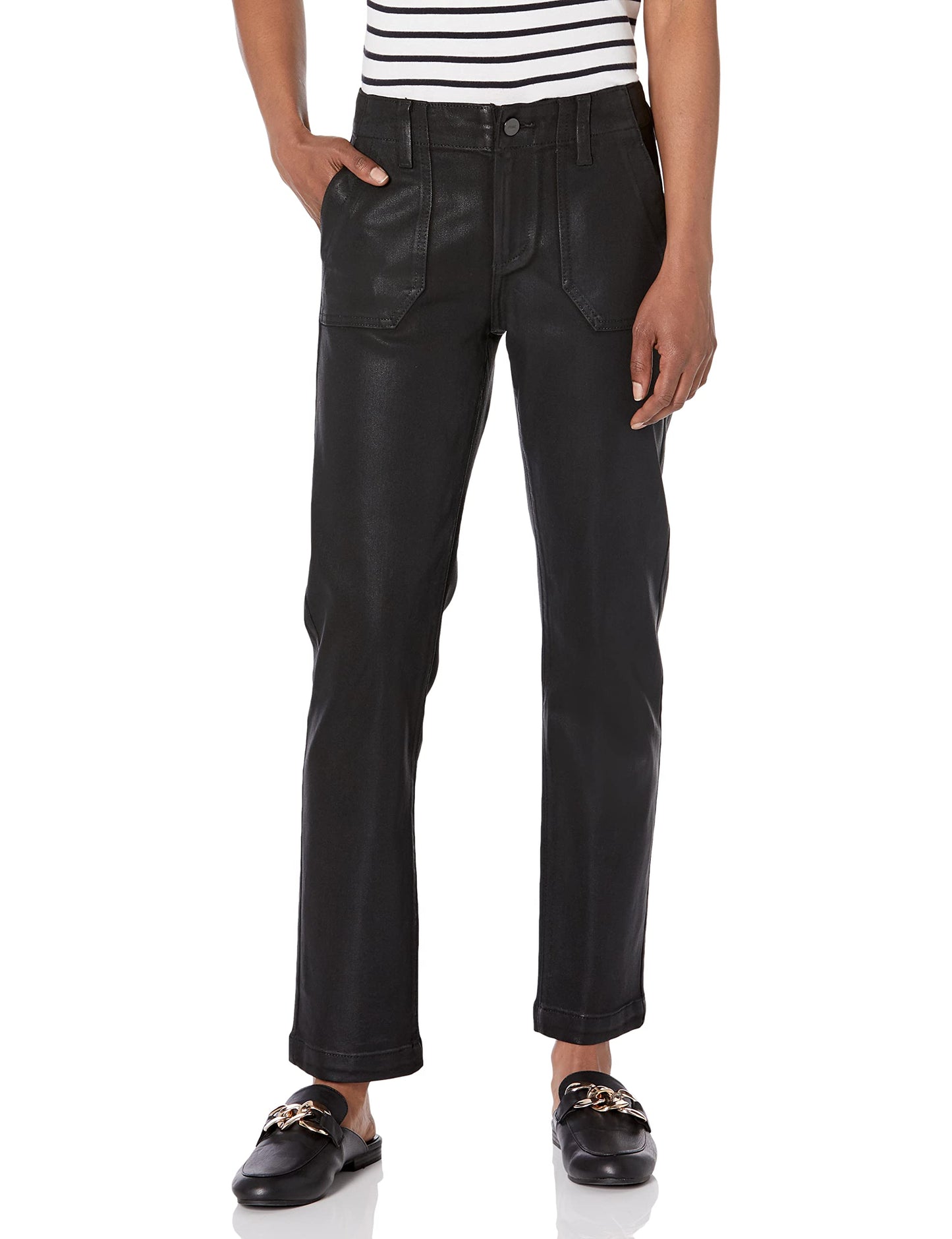 PAIGE Women's Mayslie High-Rise Straight Leg Pants