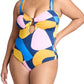 ELOQUII Women's Plus Size Hardware One-Piece Swim Suit - 18, Multi