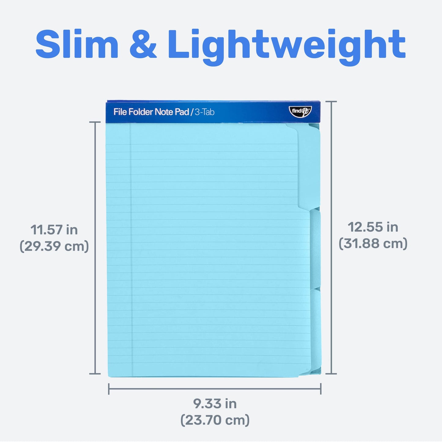 Bloco de notas para pasta de arquivo - Pacote com 12 