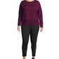 Champion Womens Plus Activewear Fitness Sweatshirt Purple 1X