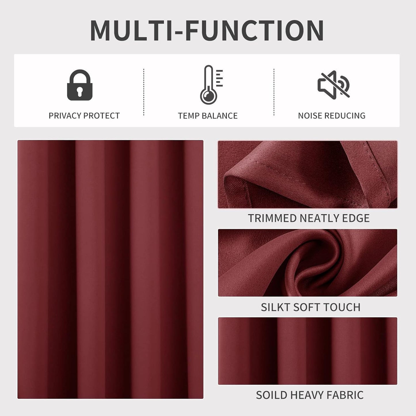 Pacote com 2 painéis blackout térmicos sólidos de 55'' x 84'' (19 cores) 