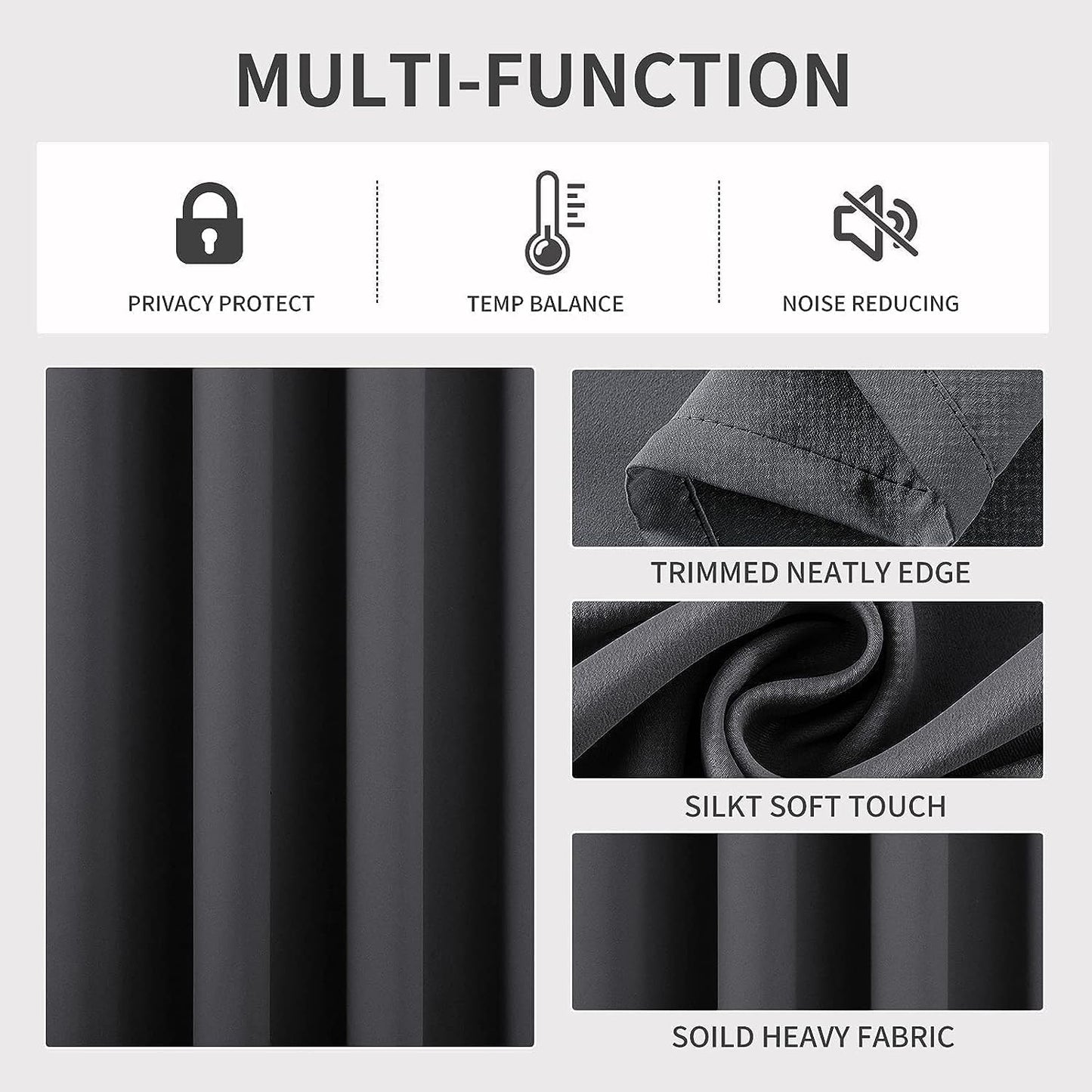 Pacote com 2 painéis blackout térmicos sólidos de 55'' x 84'' (19 cores) 