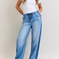 Judy Blue - High Waist Wilhelmina Elastic Waistband Drawstring & Side Panel Denim Jeans