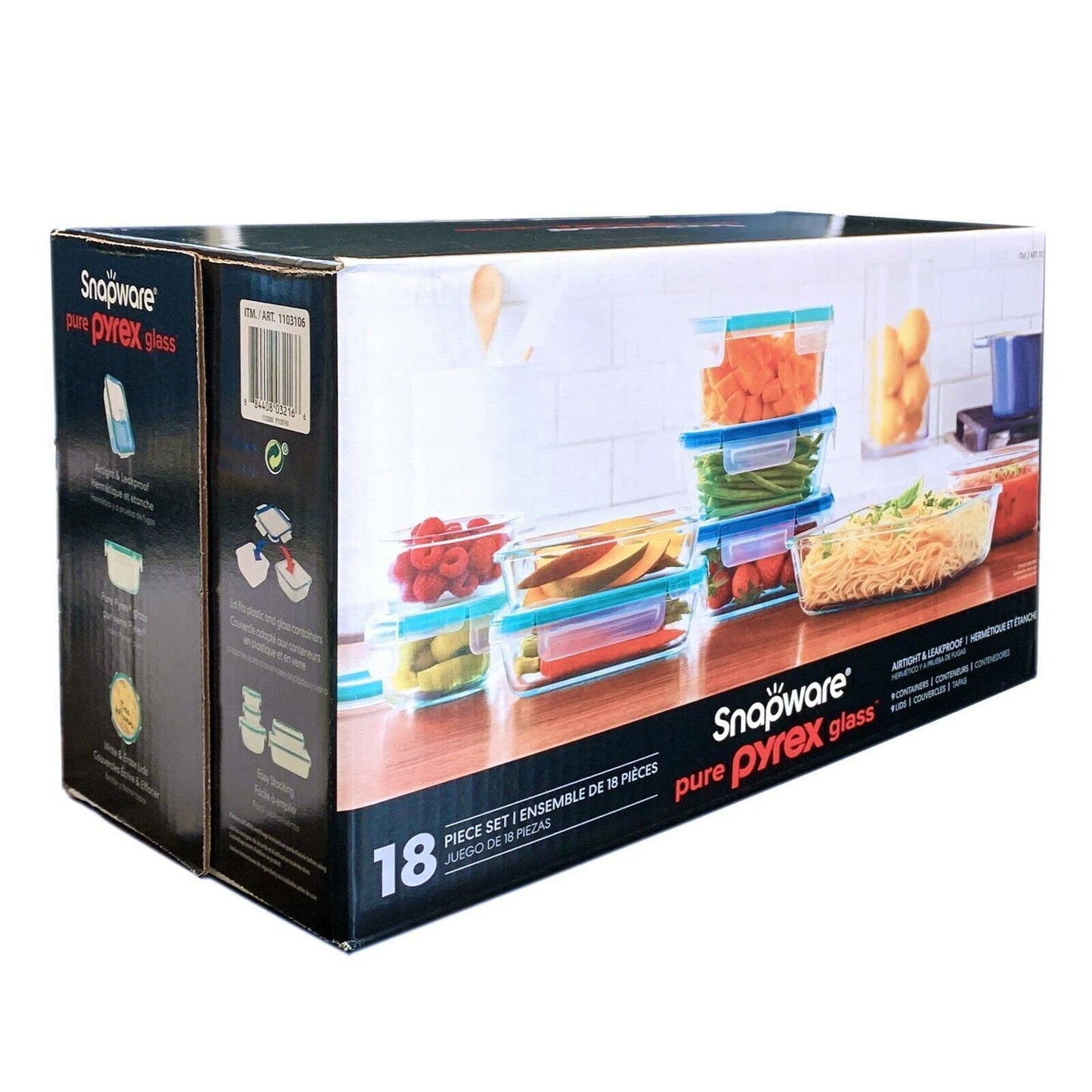 Snapware Pure Pyrex 18piece Glass Food Storage Set