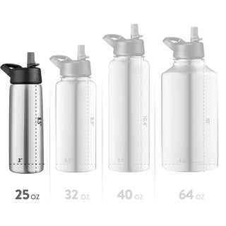 Garrafa de água esportiva térmica com canudo 