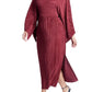 ELOQUII Women's Plus Size Cape Effect Plisse Dress - 14, Bordeaux