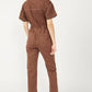 Free People - Marci Coverall Button Front Short Sleeve Jumpsuit