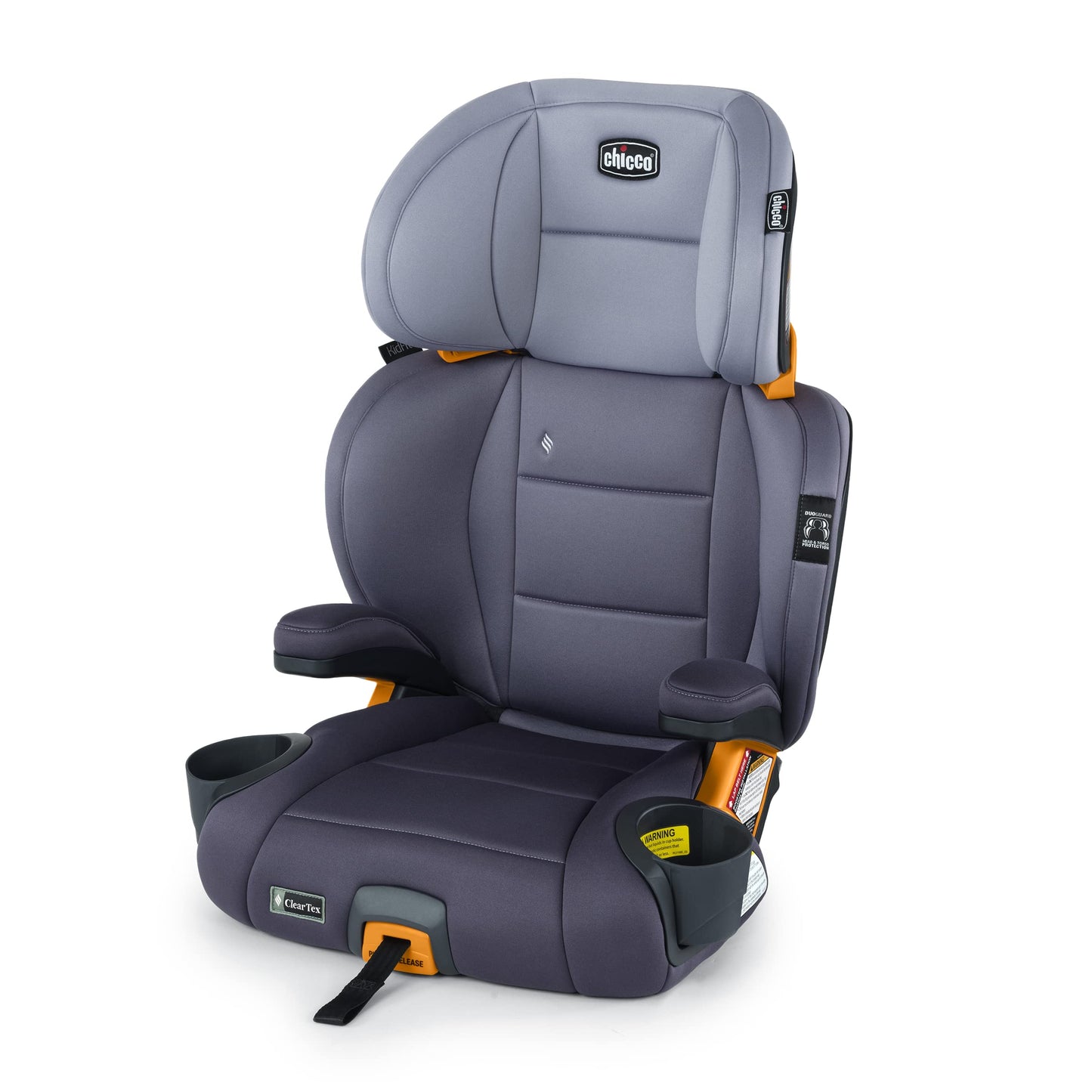 Chicco KidFit ClearTex Plus 2in1 BeltPositioning Booster Car Seat Backless and High Back Booster Seat for Children Aged 4 Years and up and 40100 lbs  LilacPurple