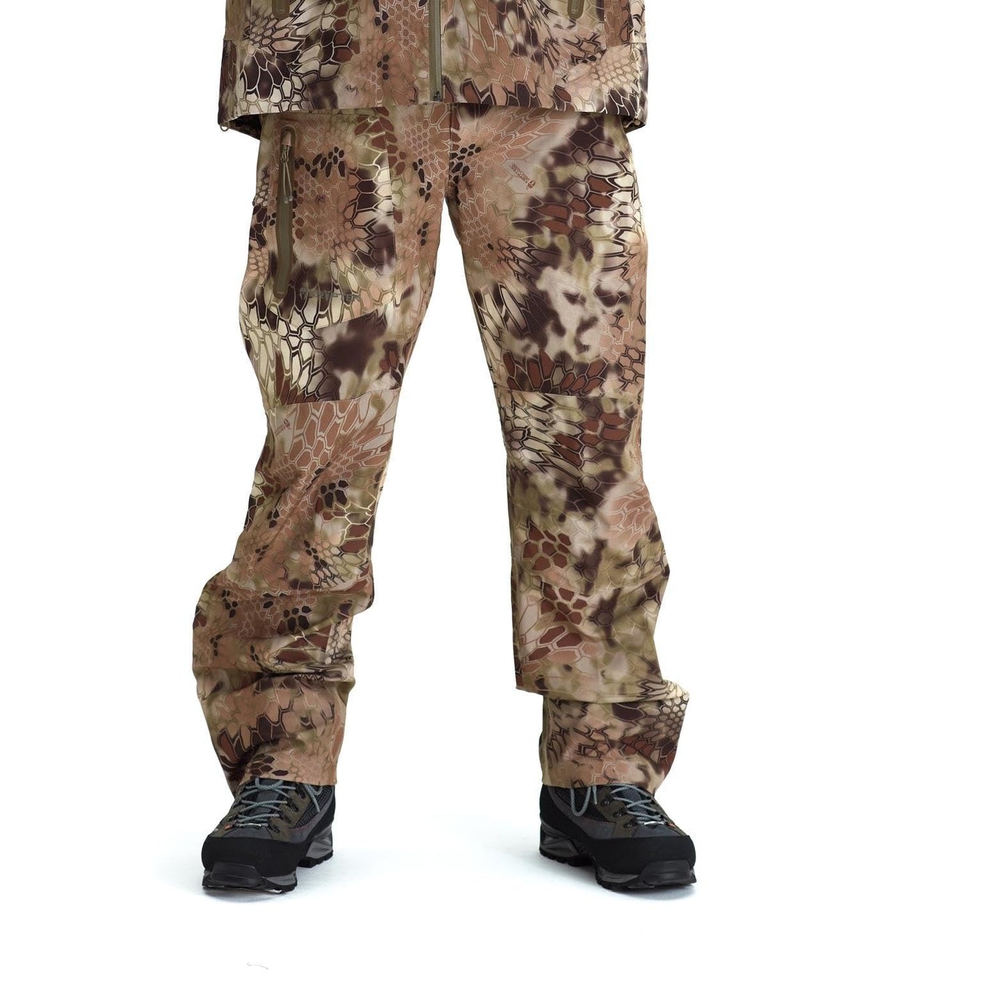 Kryptek Mens Koldo Waterproof Windproof 3 Layer Rain Pants Reinforced Zones Ventilation Highlander XXL