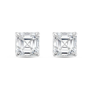 Diana M Jewels - 10.00 Cts Lab Grown Asscher Cut Stud Earrings