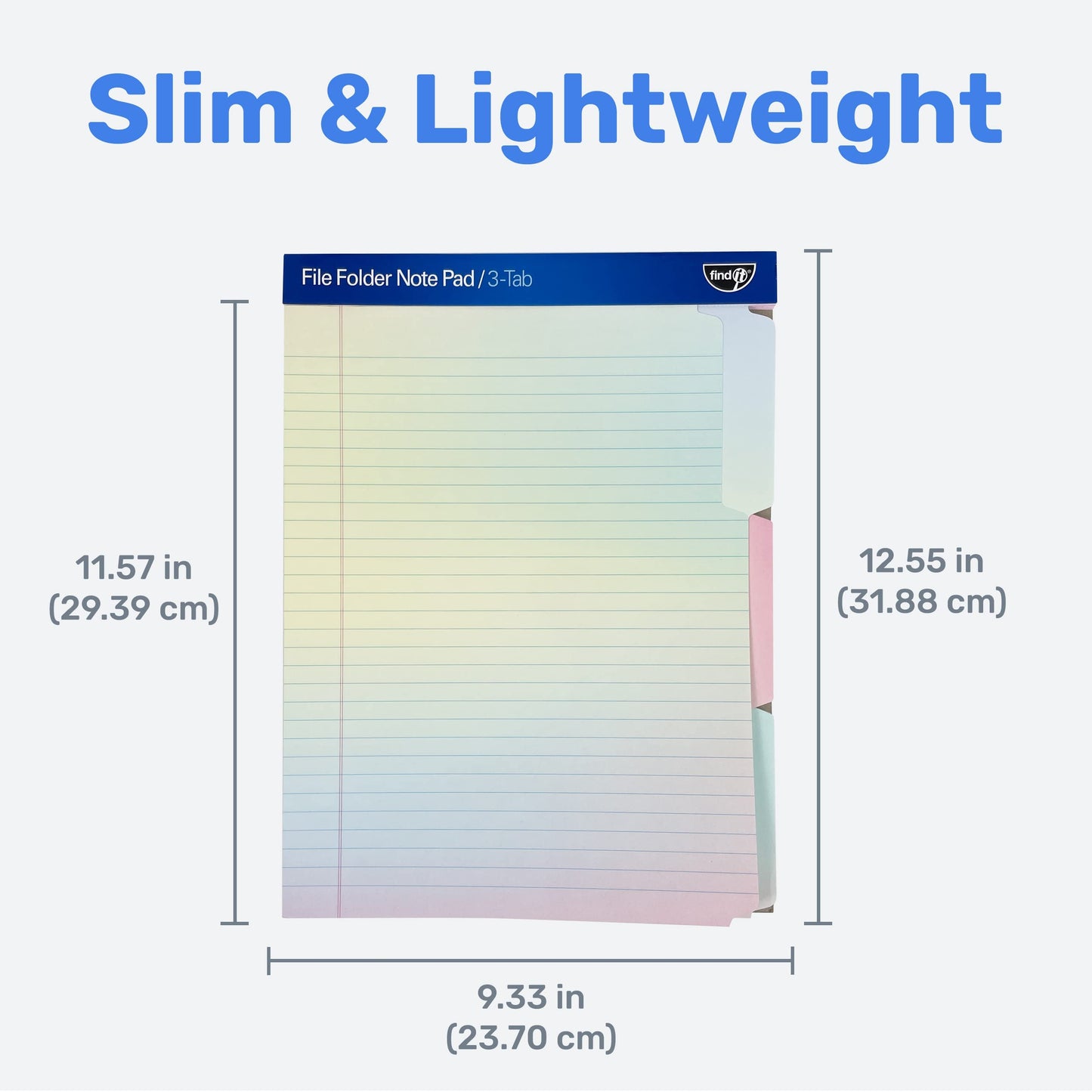 Bloco de notas para pasta de arquivo - Pacote com 12 