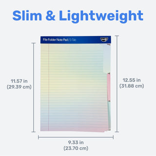 Bloco de notas para pasta de arquivo - Pacote com 12 
