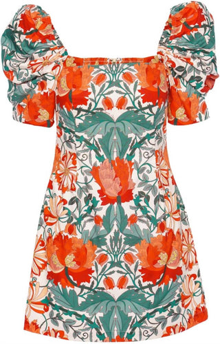 Cara Cara - Minivestido Kelly Floral com Manga Bufante