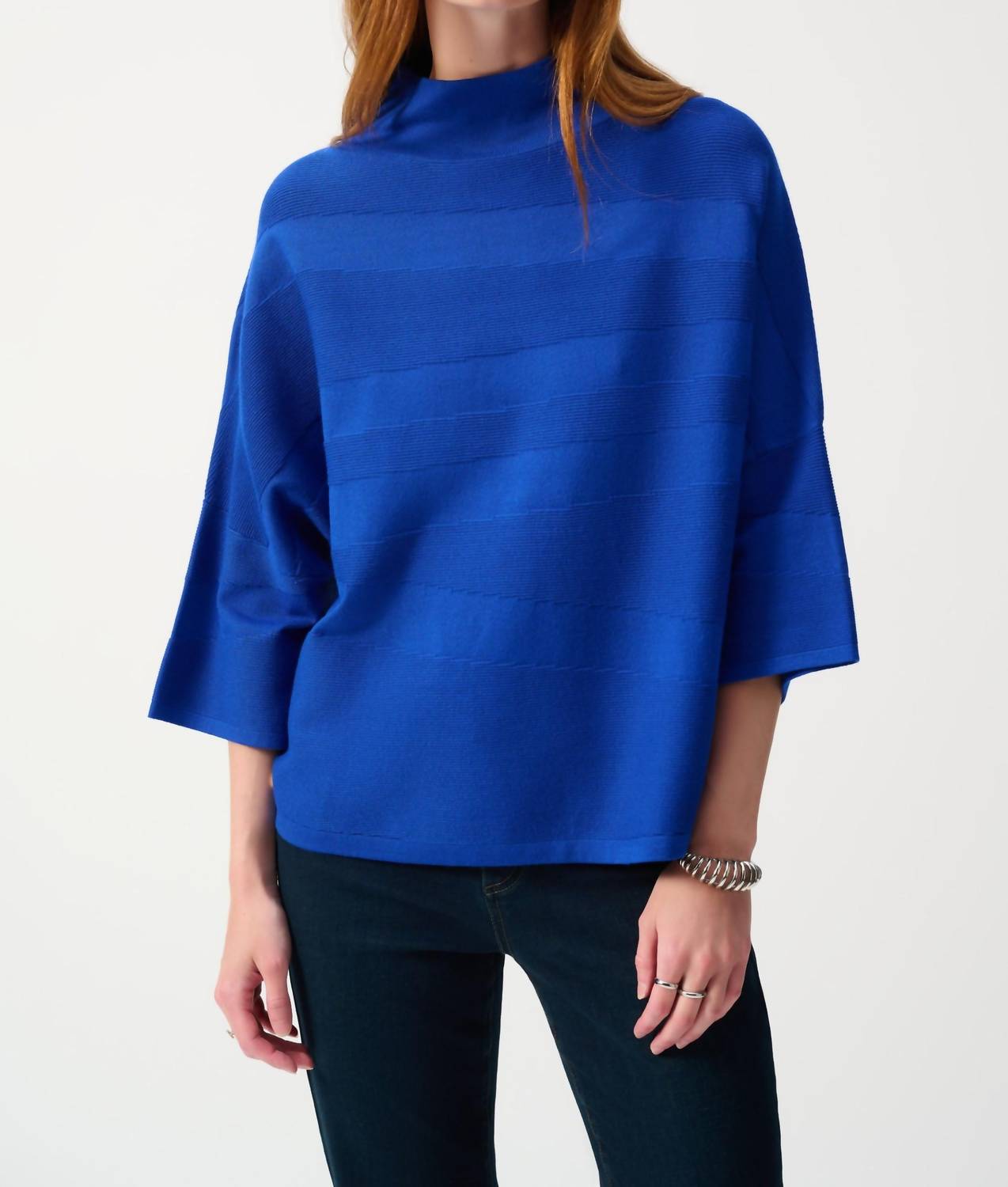 Joseph Ribkoff - Mock Neck Three Quarter Sleeve Sweater