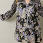 Entro - Floral Print Long Sleeve Mini Dress