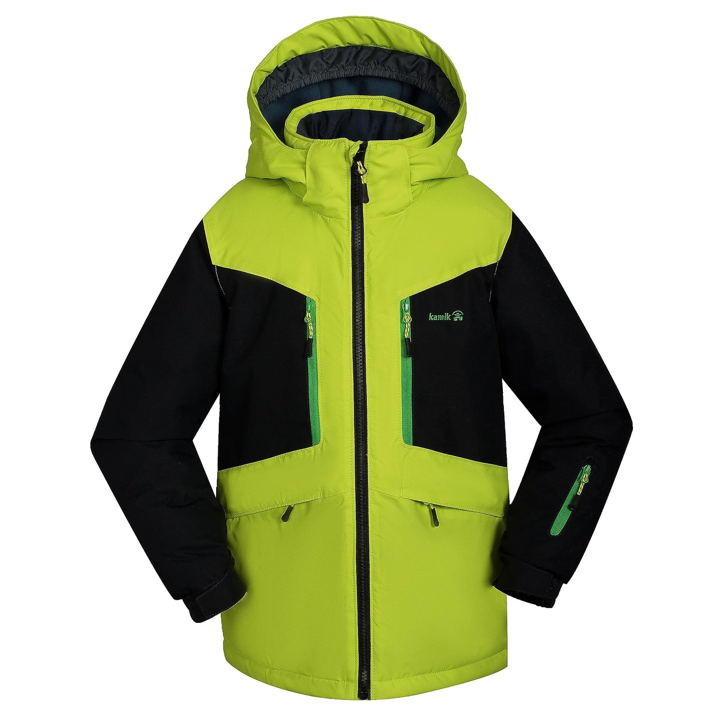 Kamik Boys Max Insulated Winter Jacket - Lime/Black
