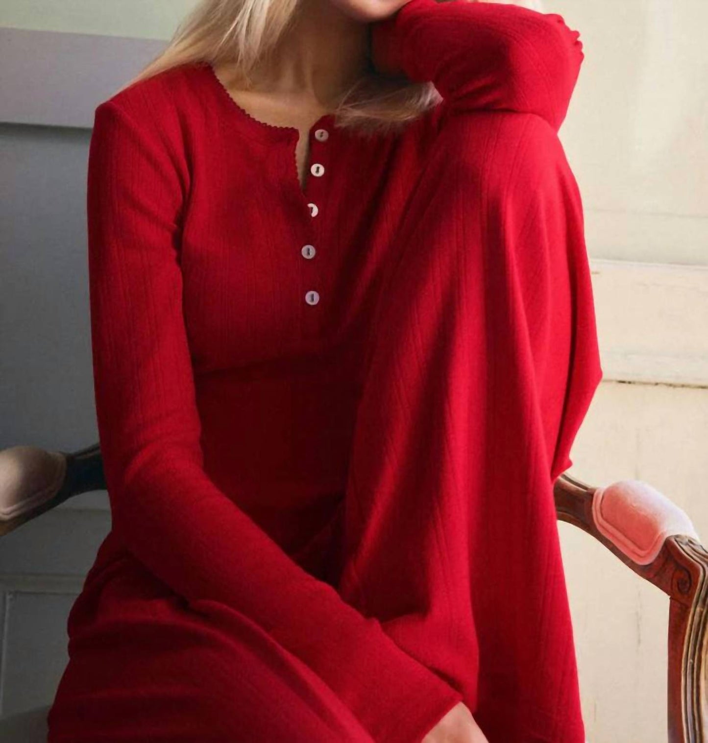 Z Supply - Holly Pointelle Long Sleeve Top