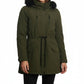 Coffeeshop - Soft Shell Hooded Coat With Faux Fur Trim