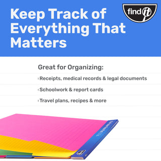 Bloco de notas para pasta de arquivo - Pacote com 12 