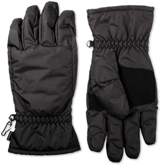 Isotoner Mens Cold Weather Waterproof Winter Gloves Black L