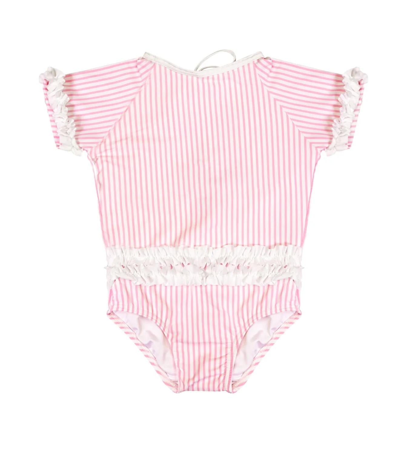 Planet Sea - Girl's Stripes Swimsuit