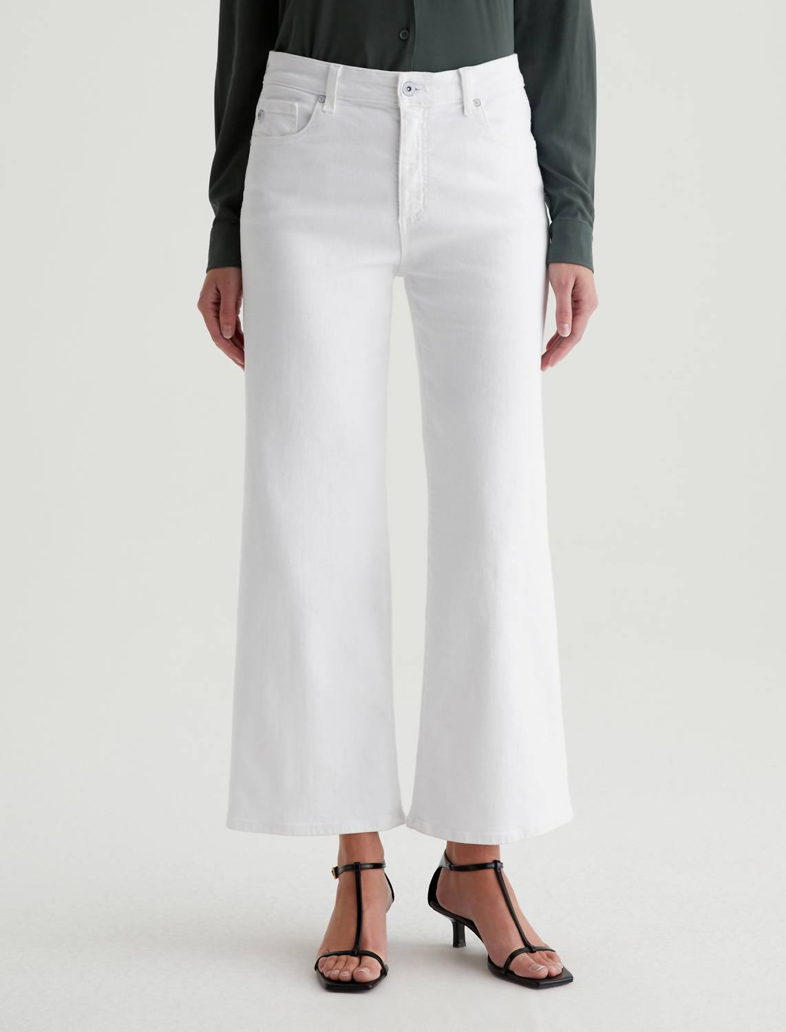 Ag Jeans - Saige Mid Rise Ankle Wide Leg Jeans