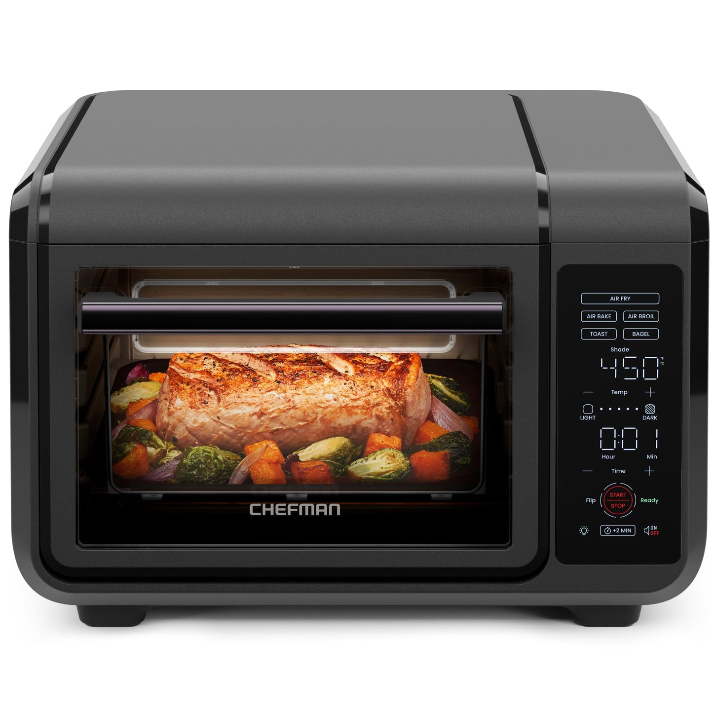 Chefman Air Fryer Toaster Oven Combo Countertop Oven for Quick  Healthy Meals Bake Broil Air Fry Toast and Bagel Functions 450F Max Temp 4 Slice Toaster Oven Air Fryer Combo