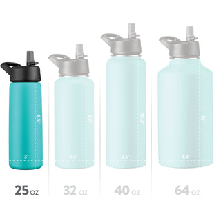 Garrafa de água esportiva térmica com canudo 