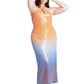 ELOQUII Women's Plus Size Ombre Star Sequin Dress - 18, Ombre