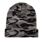 Steve Madden Mens Knit Camo Beanie Hat Black O/S