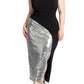 ELOQUII Women's Plus Size Funnel Neck Knit Dress with Sequin - 20, Black Onyx