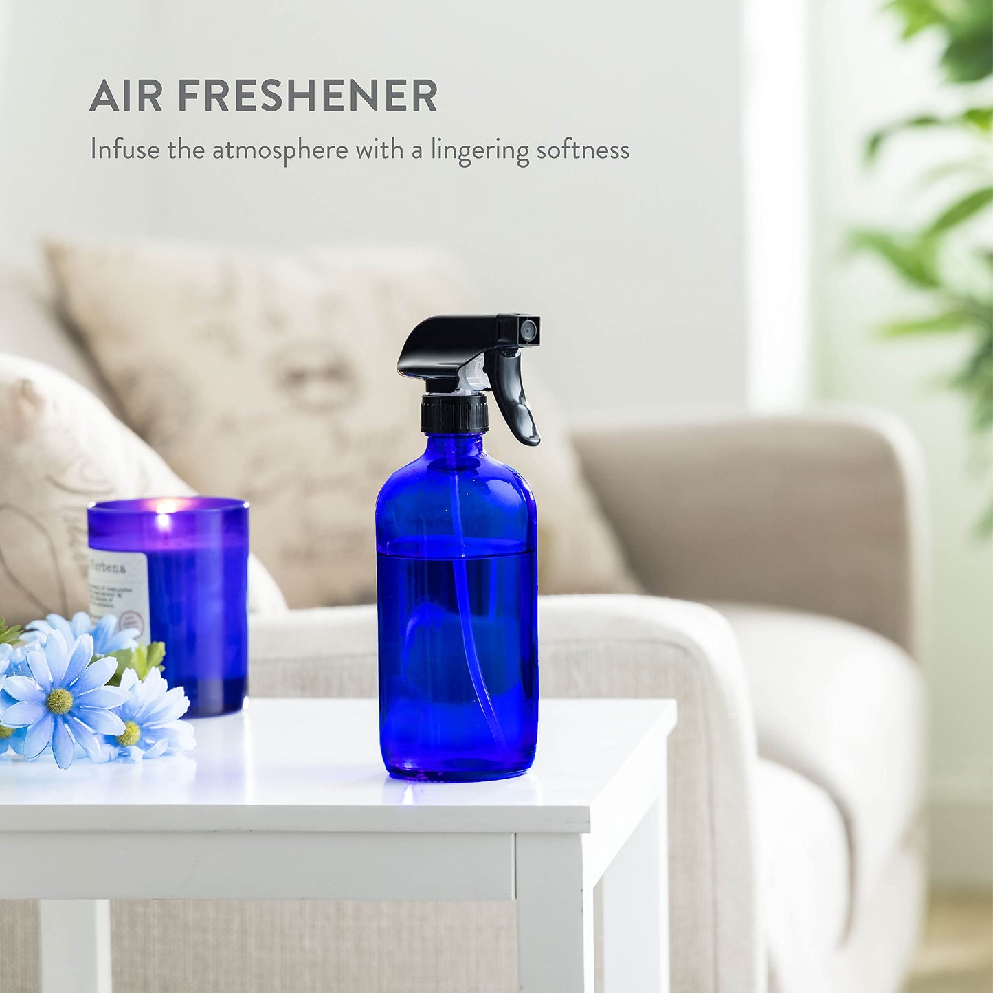 Frascos de spray de vidro - 16 oz, pacote com 2 