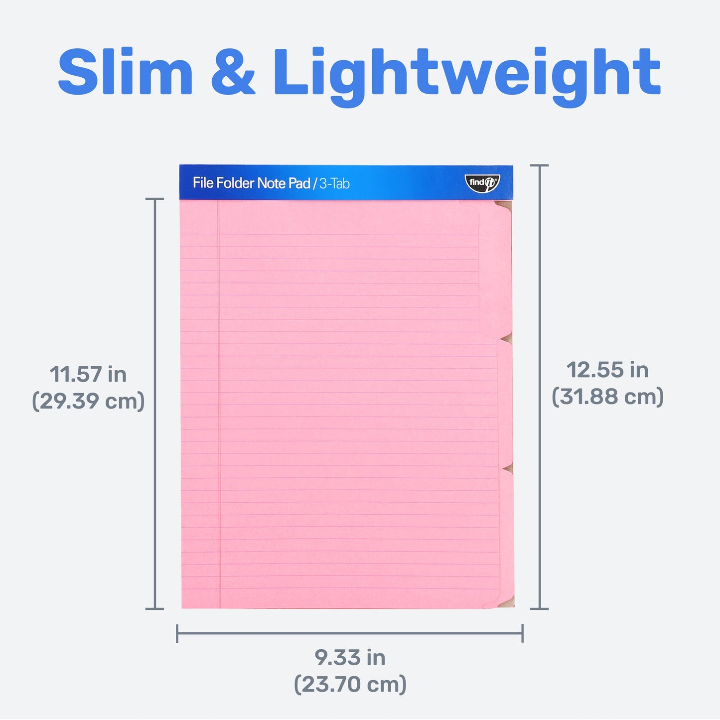 Bloco de notas para pasta de arquivo - Pacote com 12 