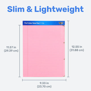 Bloco de notas para pasta de arquivo - Pacote com 12 