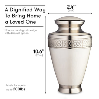 Urnas de cremação para adultos com bolsa de veludo