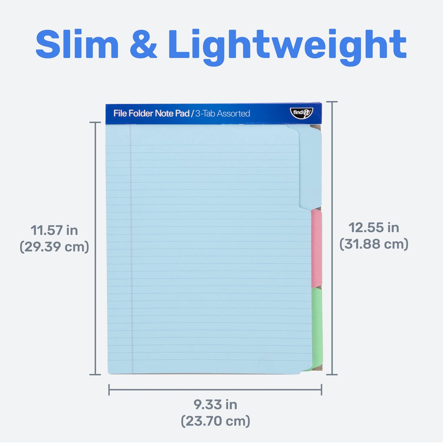 Bloco de notas para pasta de arquivo - Pacote com 12 
