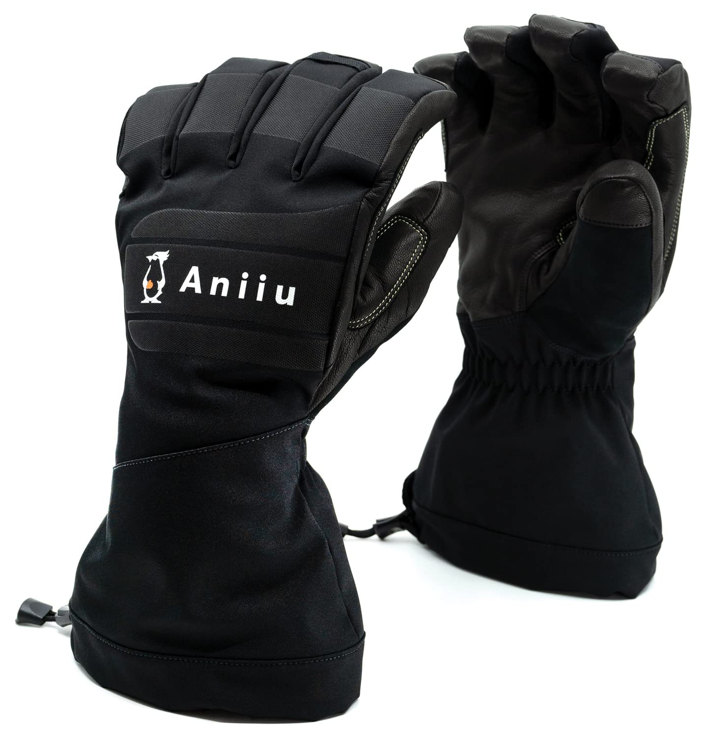 Aniiu Viinson Black Waterproof Winter Gloves Size 10