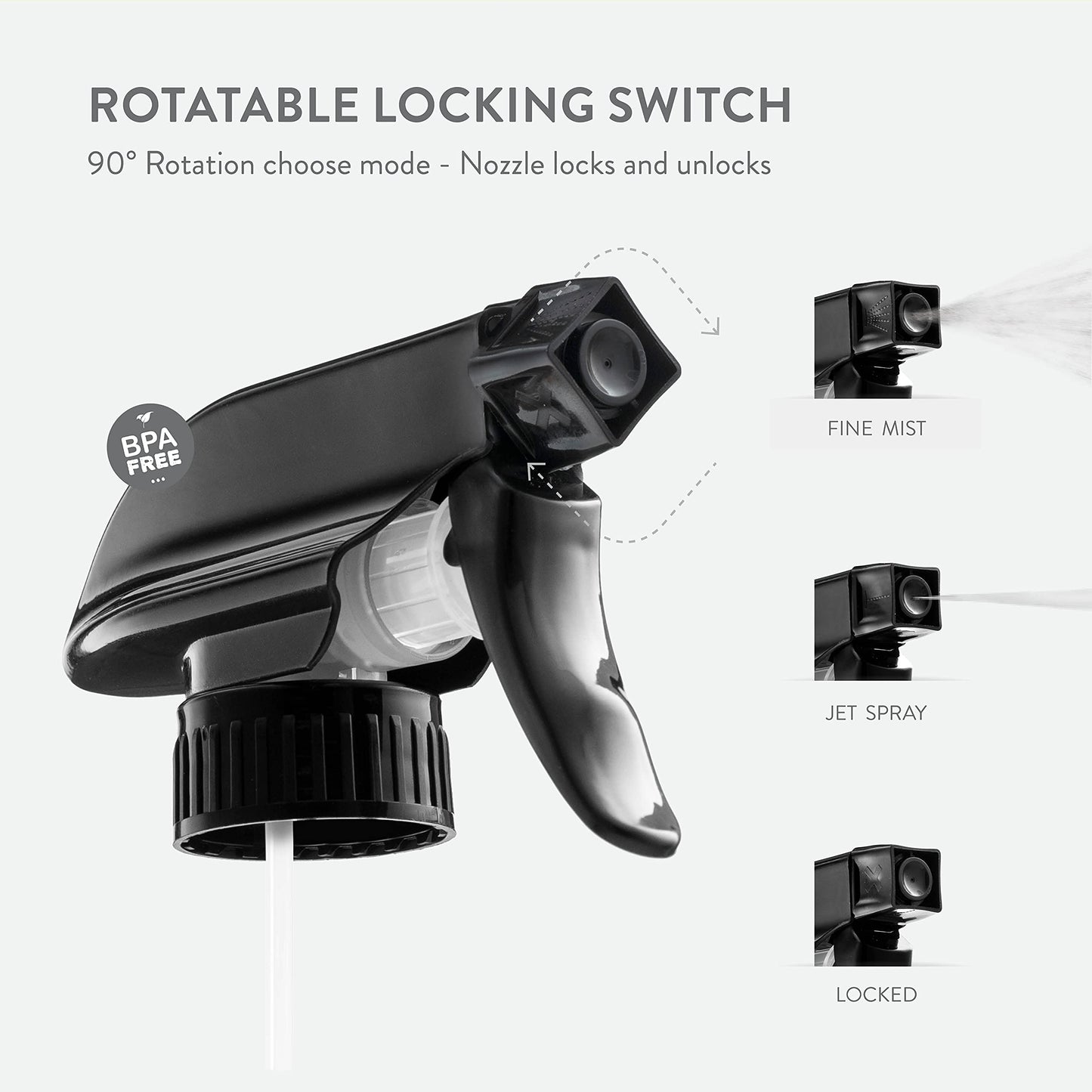 Frascos de spray de vidro - 16 oz, pacote com 2 