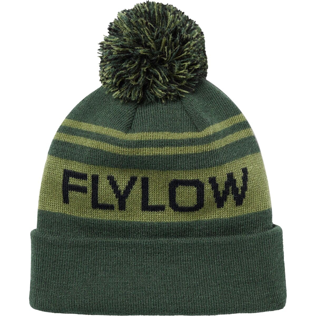 Flylow OG Pom Beanie - PineMossBlack