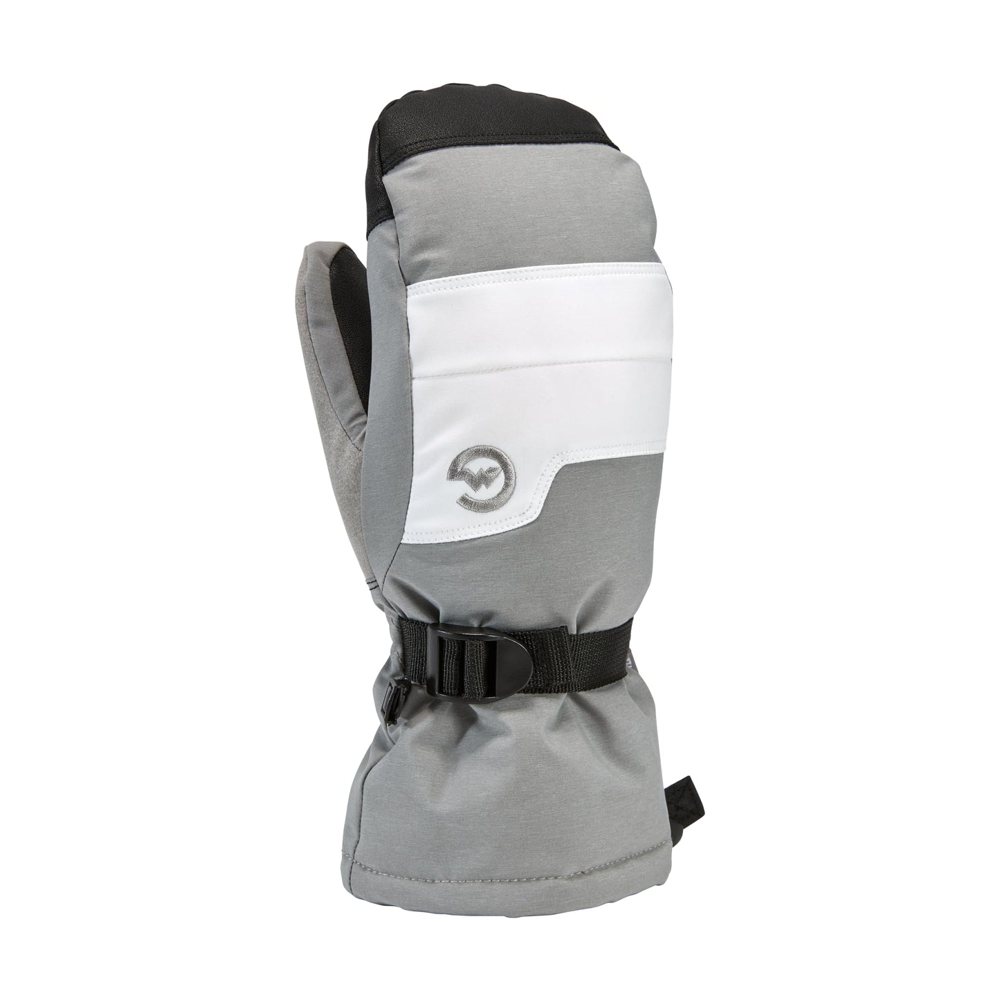 Gordini Women's AquaBloc Down Gauntlet Mitten, Clay Grey/White, Small