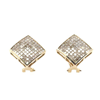 Aamiaa - Women's Princess Shaped Natural Diamond Earrings